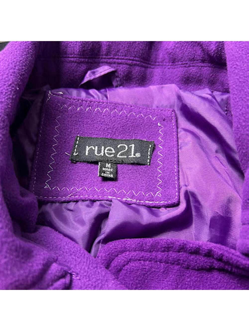 Rue 21‎ WOMENS Purple Coat Size M - Picture 4 of 4